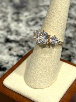New Zircon Cushion Cut 4 Carat Ring - Size 7 