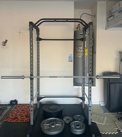 FULL HOME GYM - Squat Rack, Bench, and Weird 