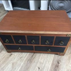 Solid Wood Console Entertainment Coffee Table