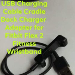 Replacement USB Charging Cable Cradle Dock Charger Adapter for for Fitbit Flex 2 Fitness Wristband 