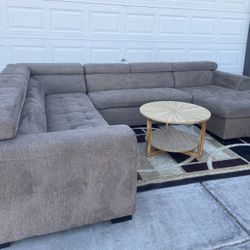 Tilden 3 Piece Sectional Sleeper Sofa Couch w/ Storage Chaise Lounger- FREE Delivery 🚚 READ Description 