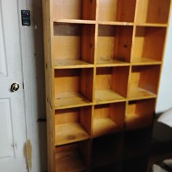Why Buy New When You Can Save $100s. Look at This Beautiful ,Shelves , Cubies 100% Wood . Each Cubbies Is About 11"×9"  And The Are 7' Tall 4' Wide.. 