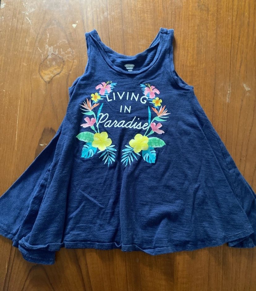 Old Navy Toddler Size 2T Tank Top Summer Dress/Tunic Sleeveless Gently Used