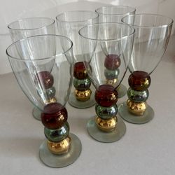 6 Festive Water Glssses