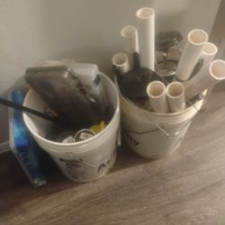 Pole Holders 2 Lanterns Hooks And Weights A Tent And Some Bags Of Soft Plastics