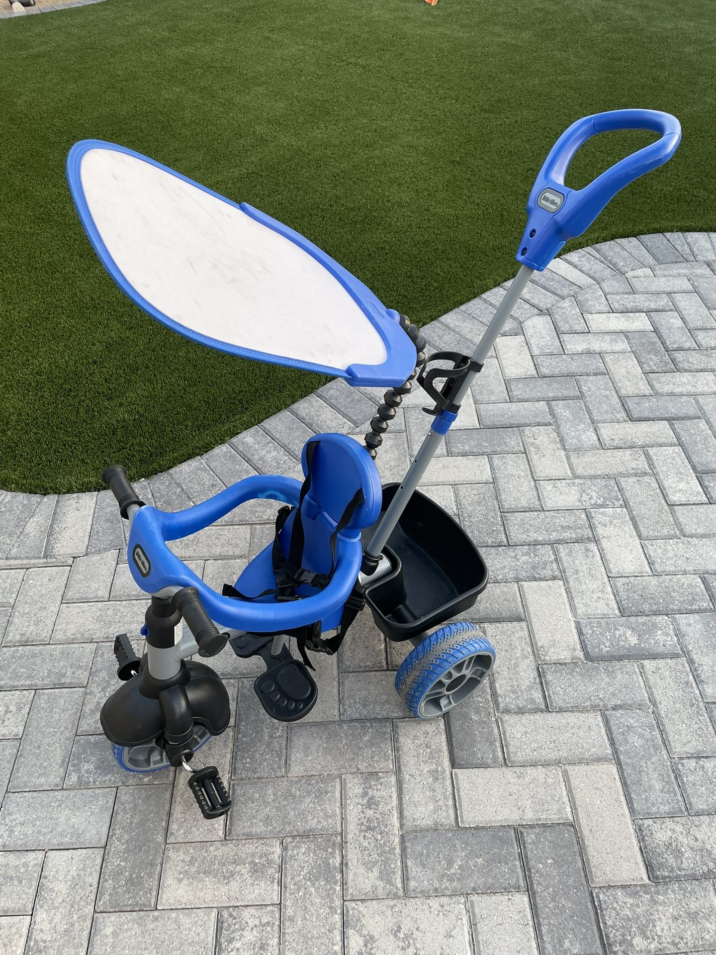 Little Tykes 4 In 1 Adjustable Trike With Parent Handle Toddler Stroller Push Bike 