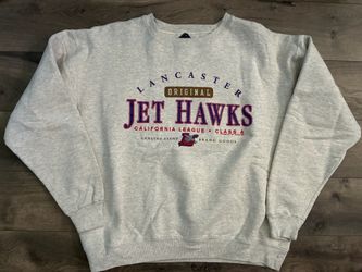 Vintage Crewneck Lancaster Jethawks Baseball XL Minors MLB 90s Sweater gray