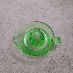 Vintage Green Glass Juicer