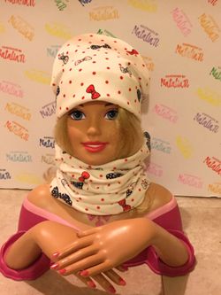 Autumn girls hat with scarf 1-4 years new