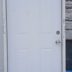 30x80 Left Swing Exterior Door With Frame In Great Condition 