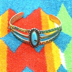 Sterling Wheeler Tooled Bracelet Cuff