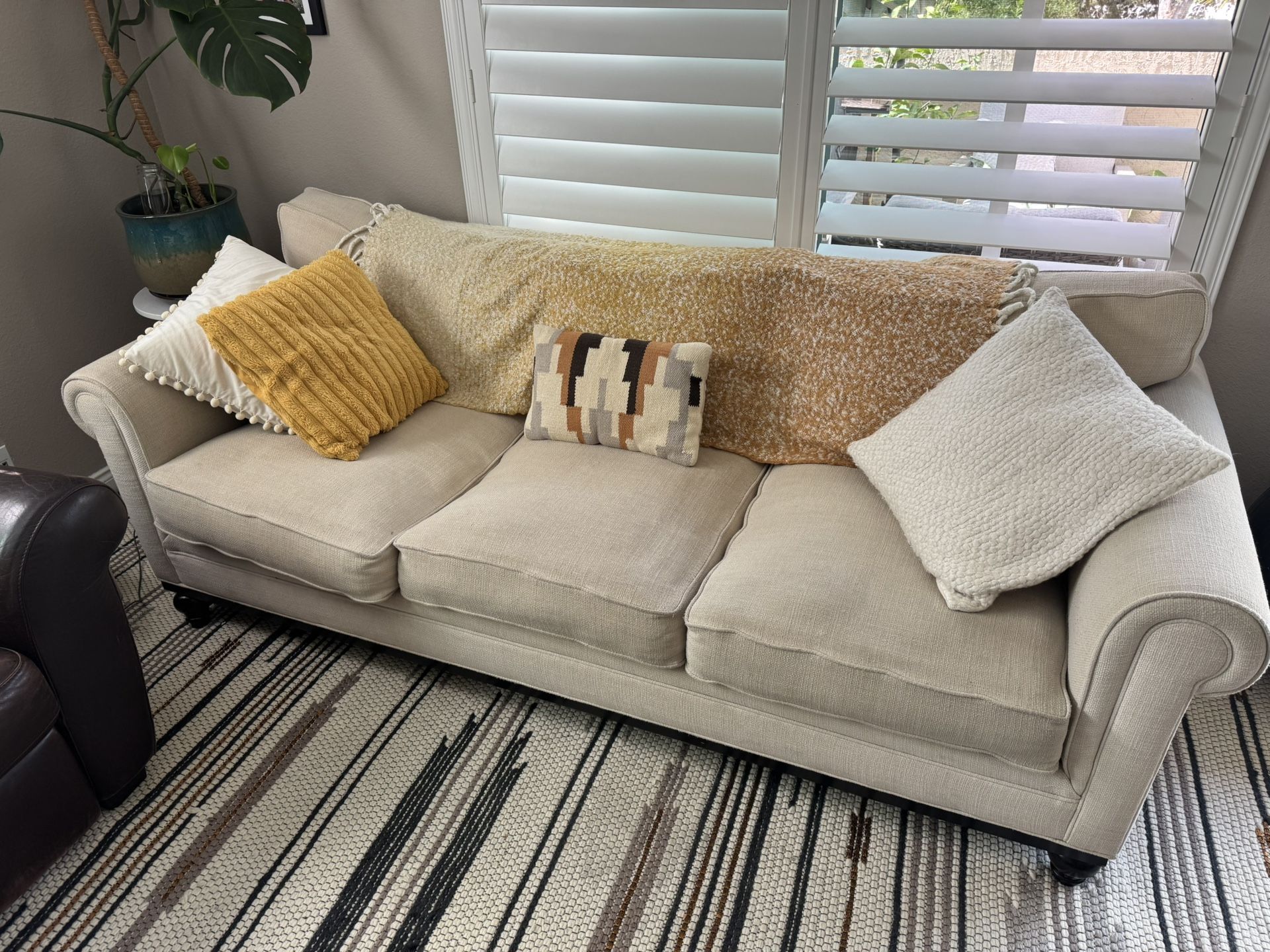 Beige Sofa Ready For New Owner