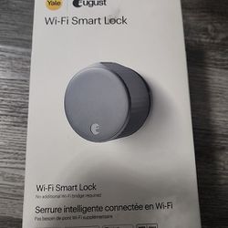 August Wi-Fi Smart Lock Silver ASL-05 4th Gen Opened Box Never Installed