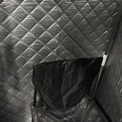 Portable Infrared Sauna Tent Full Size w/ Chair & Steamer – Home Spa Detox Black