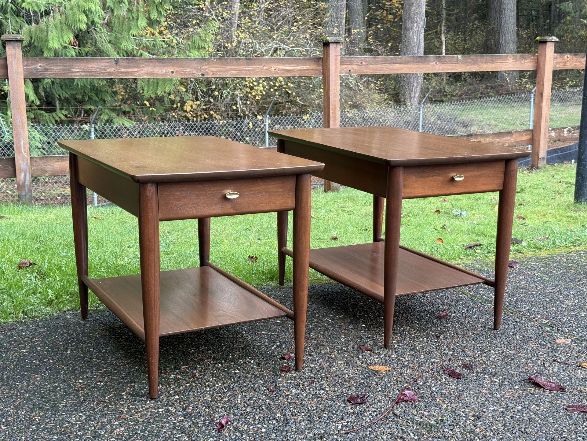Pair of Mersman Mid-Century Modern Side Tables -Solid Wood!