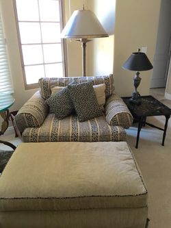 Oversized chair and a half plus ottoman