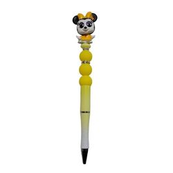 Minnie Mouse Disney Doorables Beaded Ballpoint Twist Pen Yellow