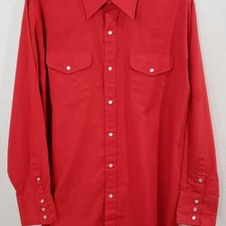 Vintage Western Pearl Snap Dress Shirt size Men's 16½-35