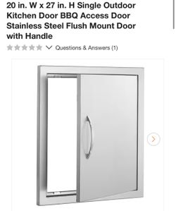 Outdoor bbq access door
