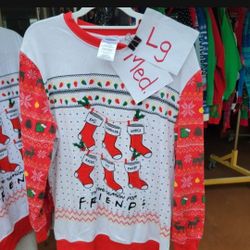 Friends Christmas Ugly Sweatshirt MEDIUM or LARGE 
