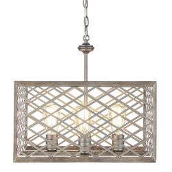 Home Decorators Collection Wallace Manor Collection 4-Light Gilded Pewter Pendant with Interweaving Open Cage Frame $90