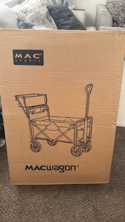 Wagon - Mac Sports Deluxe Push Pull Folding Wagon with Brakes