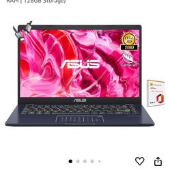 ASUS Vivobook Go 14” FHD Laptop, Intel Celeron N4500, 1-Year of Microsoft 365, Wi-Fi 5, USB Type-C, 10Hrs Battery Life, Windows 11 Home in S Mode, w/H