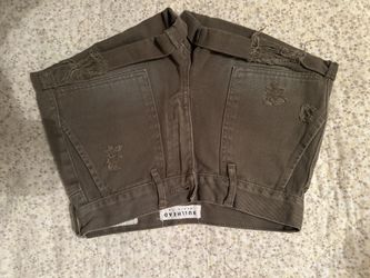 Pacsun Olive Denim Shorts