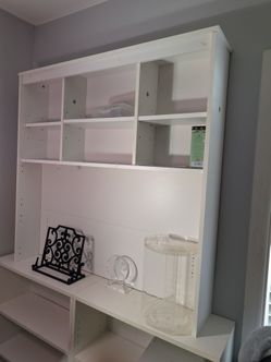 White wood twin headboard