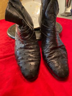 HAND MADE OSTRICH MENS SIZE 10 1/2