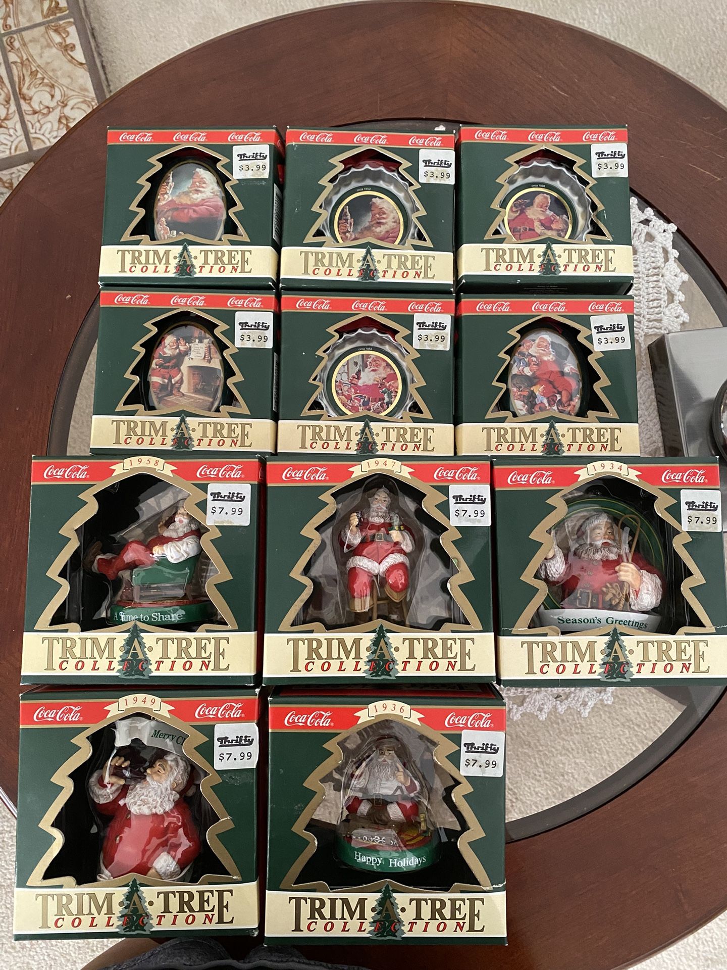 Coca Cola Christmas Tree Ornaments Vintage