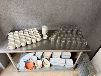Restaurant Coffee Mugs Glass Cups Plates