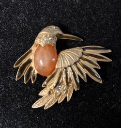 Hummingbird “Jelly Belly” Brooch