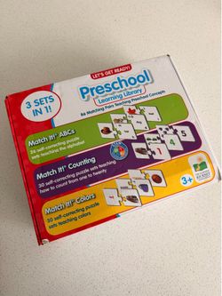 Preschool learning library educational matching game