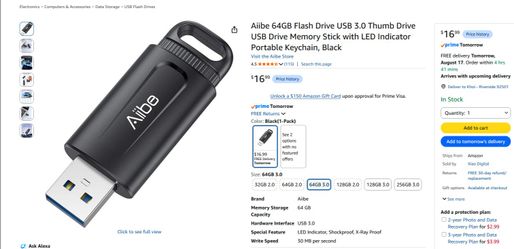 Aiibe 64gb usb 3.0