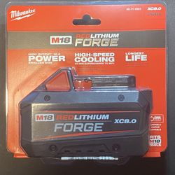 Milwaukee M18 18V Lithium-Ion REDLITHIUM FORGE XC 8.0 Ah Battery 