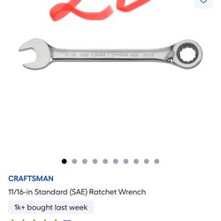 CRAFTSMAN 11/16-in Standard (SAE) Ratchet Wrench