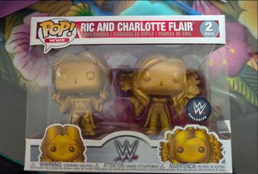 Charlotte flair ric flair two pack wwe exclusive funko.