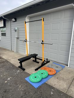 Squat Rack Set & Weights 