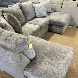 Soft Touch Stunning Double Chaise Sectional!