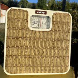 Vintage Metro Boho Wicker Bathroom Scale