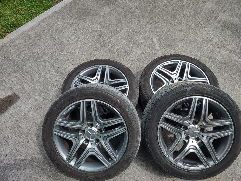Mercedes-Benz AMG WHEELS with Tires 17" Bolt Pattern 5x112 O.E.M 💯