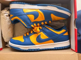 Nike Dunk Low Blue and Yellow Sneakers Size 9.5