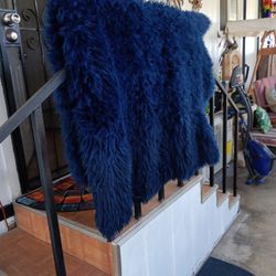 Blue Shag Rug