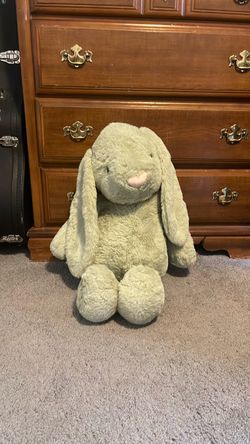 Large green bunny plushy