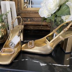 Zara Gold Shoes