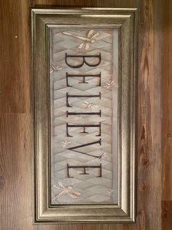 Wall Decor - Believe framed piece