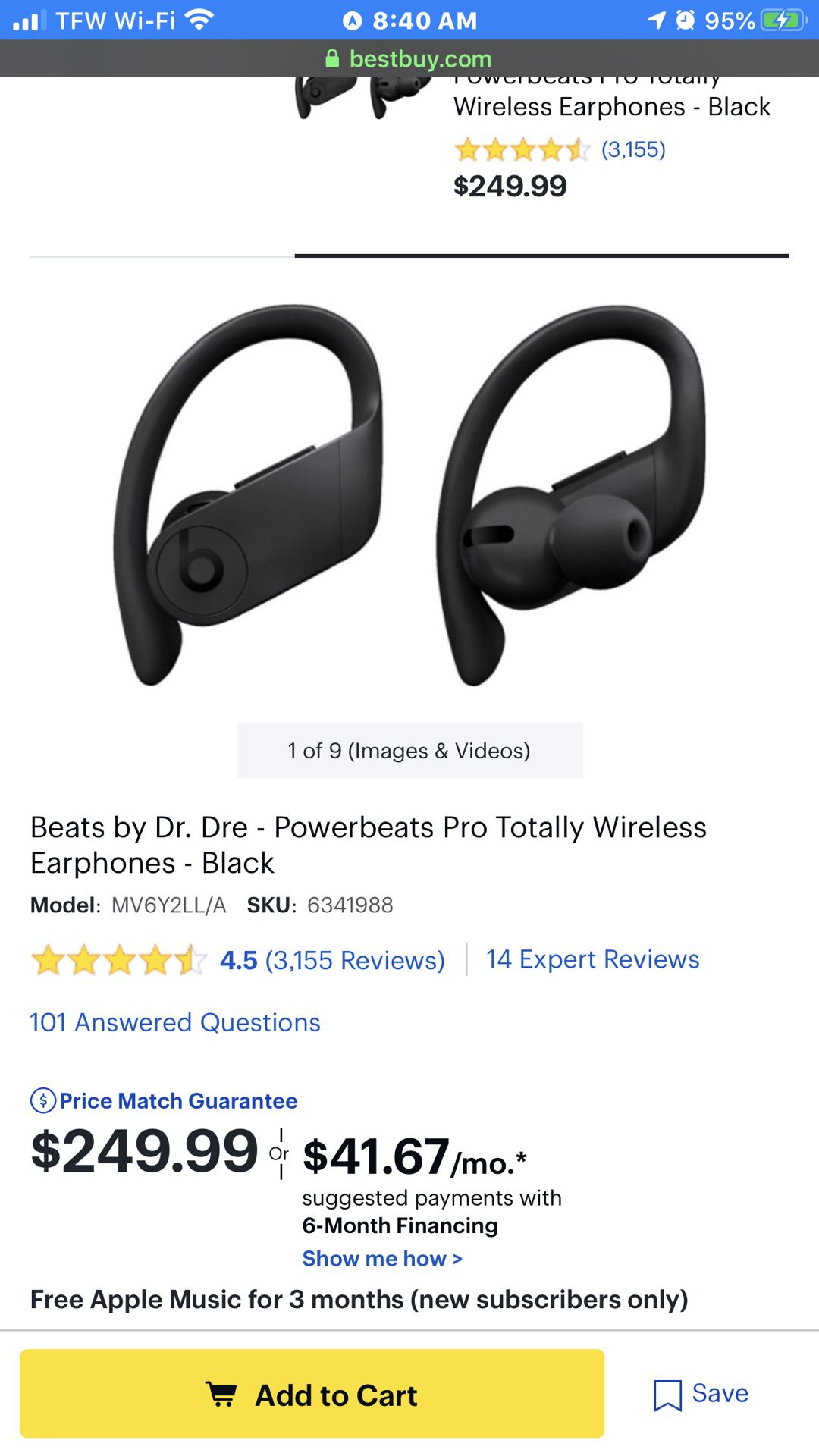 Powerbeats pro wireless with 360 protective case