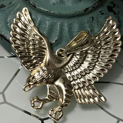 Large Eagle Gold Plated Pendant 