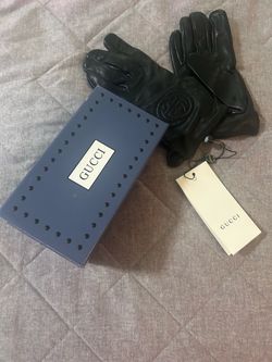 Authentic GUCCI black leather gloves